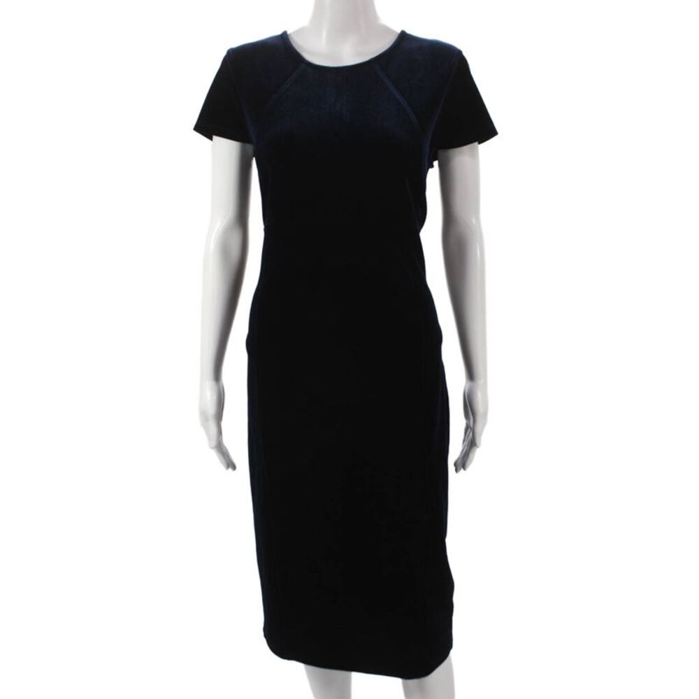 Felicity & Coco Womens Bodycon Pencil Dress Navy Short Sleeve Size XL